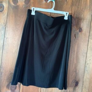 Black A-line skirt